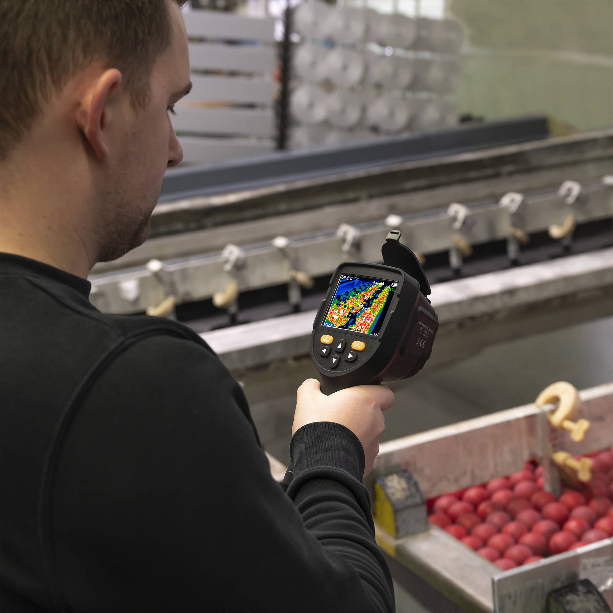 PCE Instruments PCE-TC 34N Wärmebildkamera -20 bis 300°C 9Hz integrierte Digitalkamera, äußerst robust, 2m fallsicher, inkl