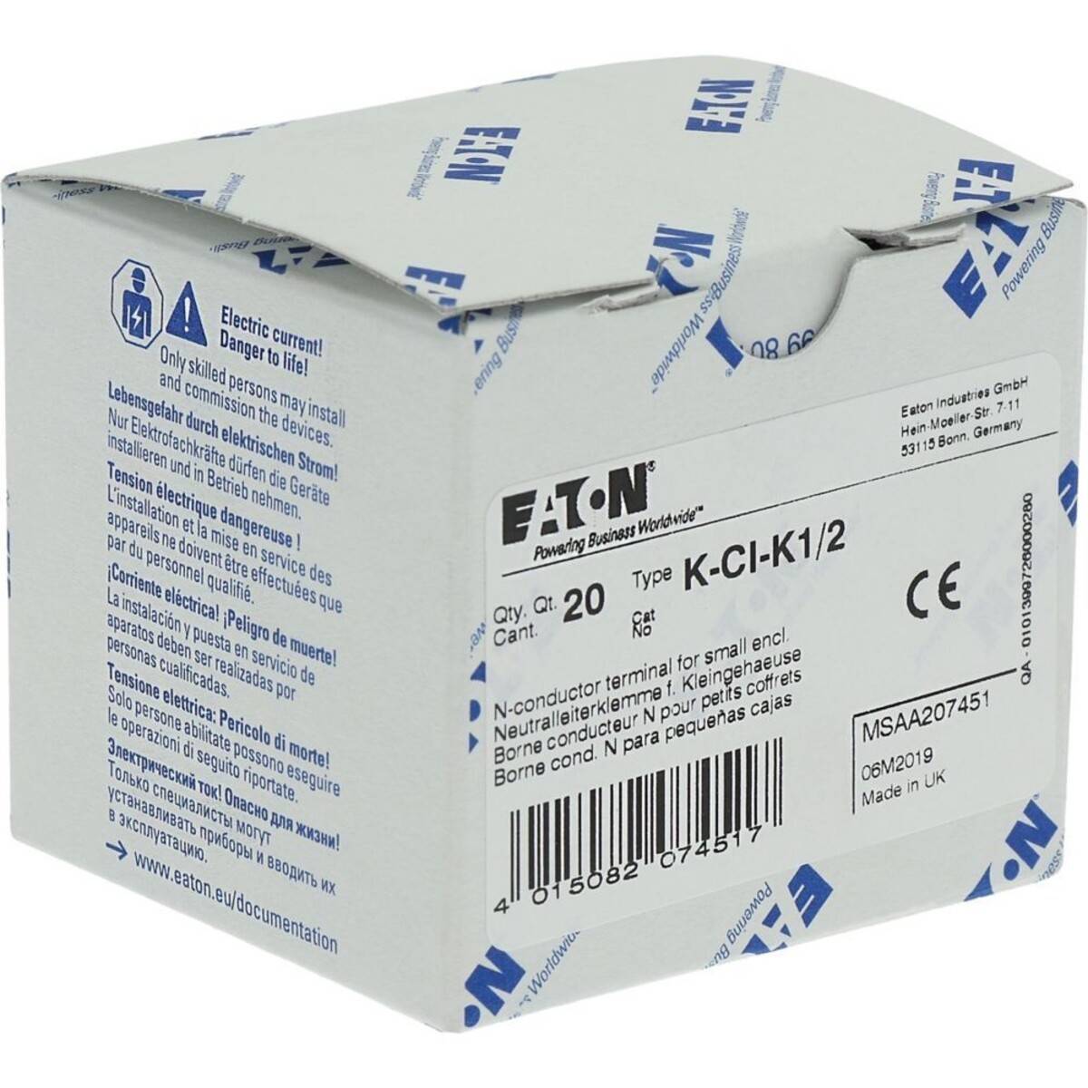 Eaton Neutralleiterklemme K-CI-K1/2