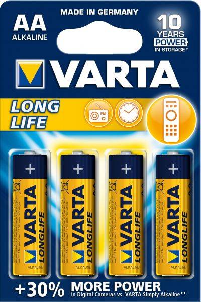 Varta LONGLIFE AA Blister 404106101414Mignon Alkali-Mangan LR6 2750mAh - Mignon (AA) - 2.750 mAh