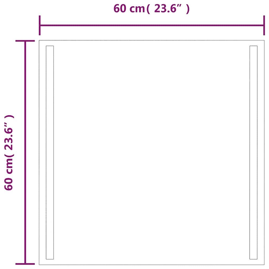 vidaXL LED-Badspiegel 60x60 cm
