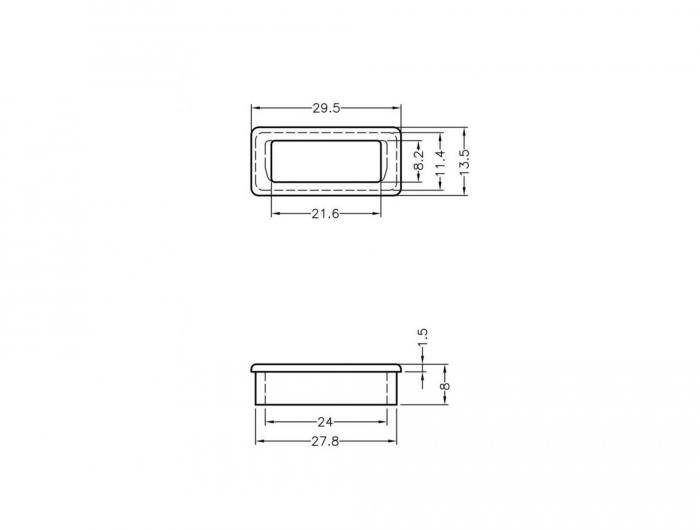 Delock Dust Cover for DVI female - Schutzumschlag - Schwarz (Packung mit 10)