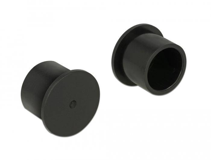 Delock F jack - Staubschutzhaube - Schwarz (Packung mit 10)