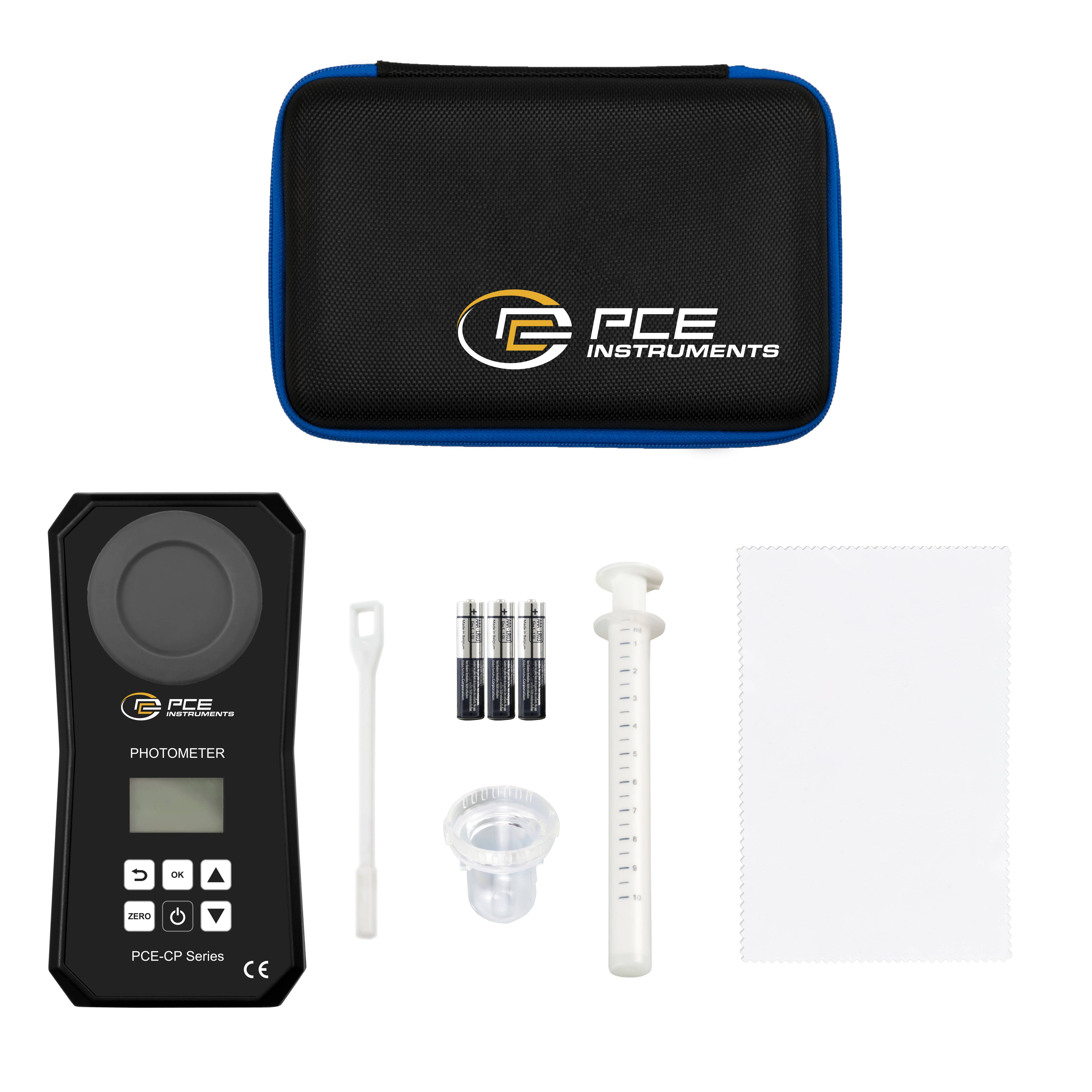 PCE Instruments Photometer PCE-CP 11 bis zu 7 Parameter |pH |Alkalinität |Chlor|Cyanursäure|Eisen|Gesamthärte |Speicher