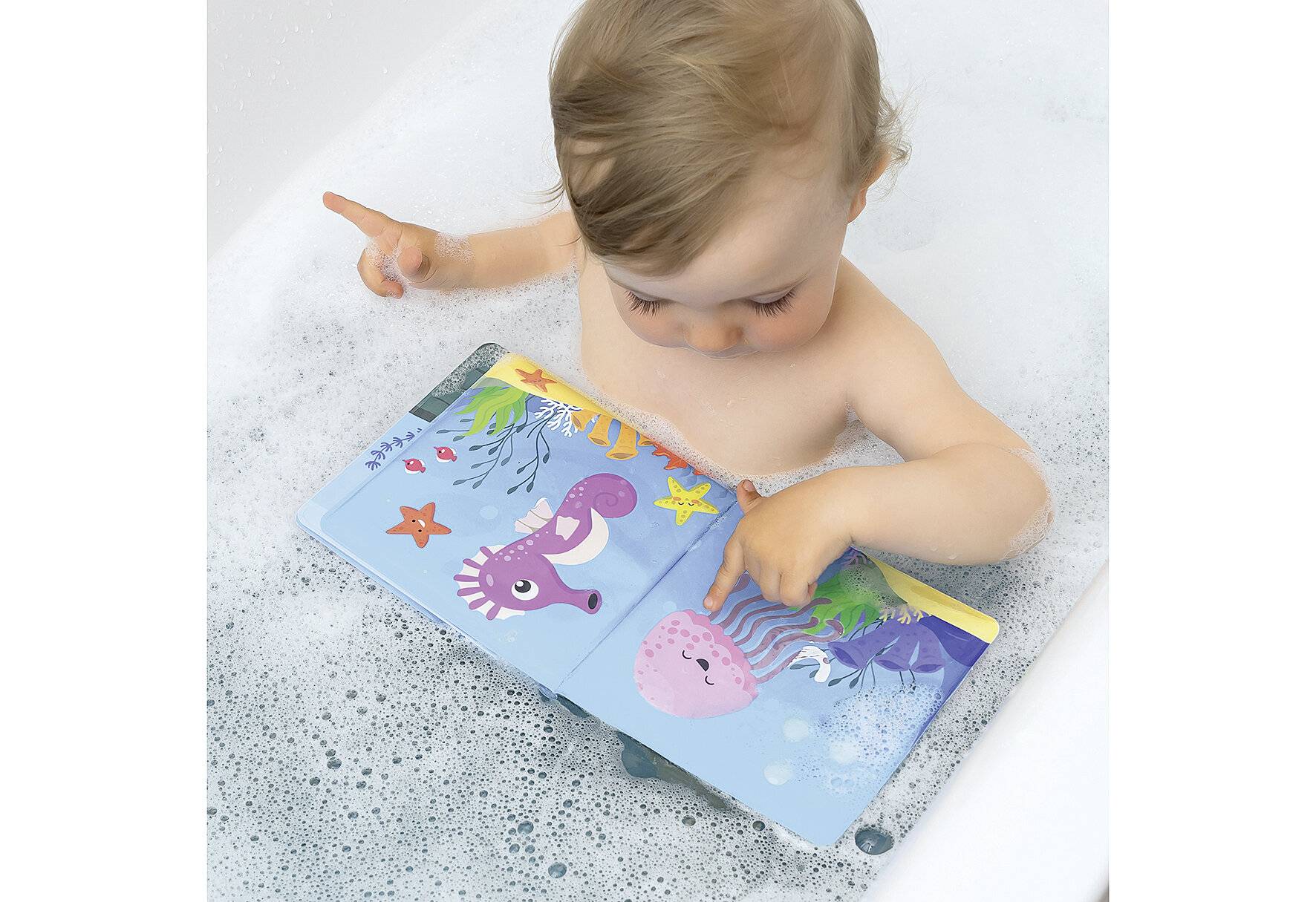 reer MyHappyBath Book - Magisches Badebuch, mit Farbwechsel und Quietschfunktion,