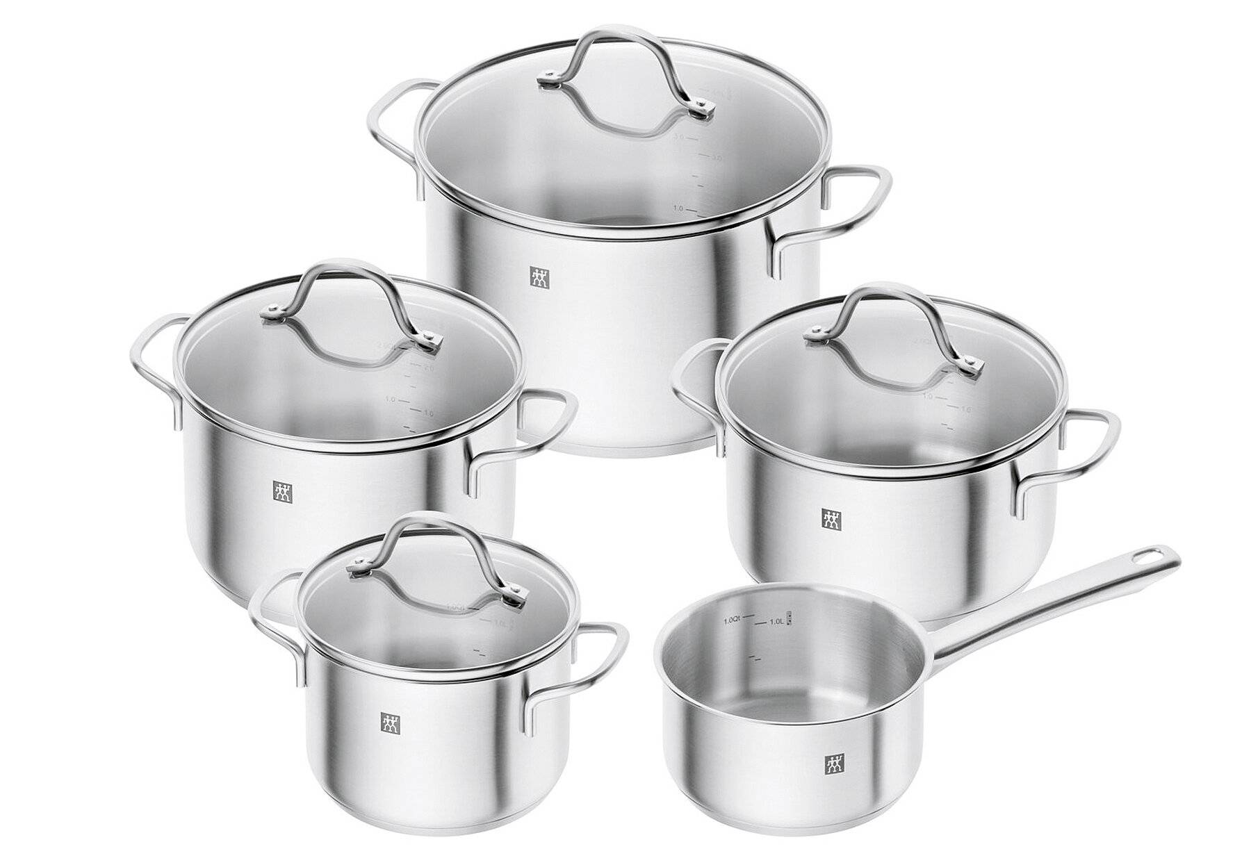 Zwilling 1009154 TrueFlow Kochtopfset 5-teilig Silber