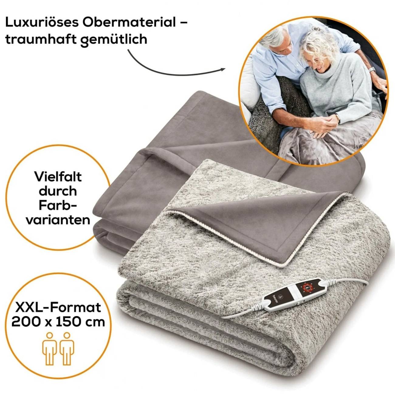 Beurer HD 150 XXL Cosy Wärmedecke 150 W Grau