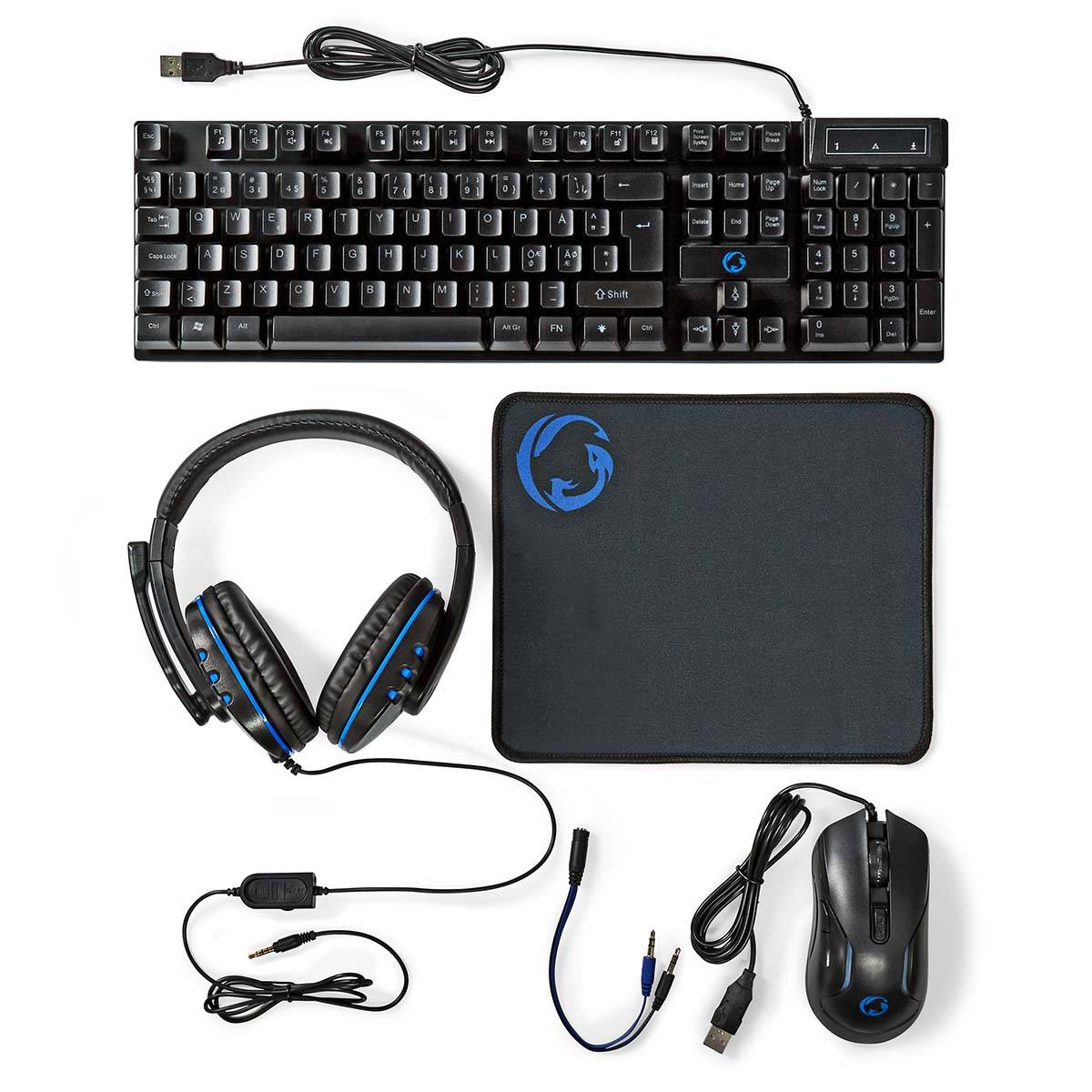 Nedis Gaming Combo Kit | GCK51110BKND | Schwarz