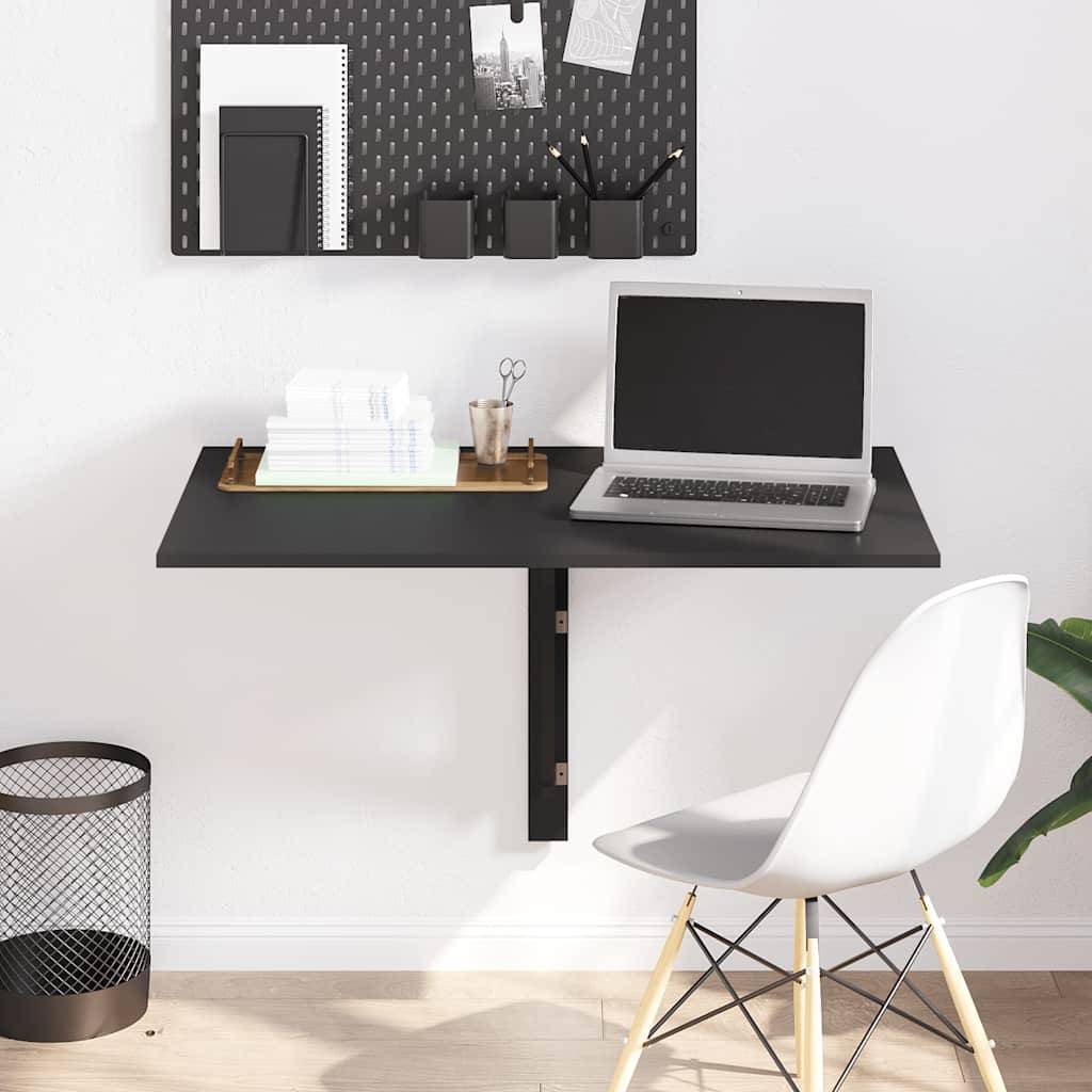 vidaXL Wand-Klapptisch Schwarz 100x60x56 cm Holzwerkstoff