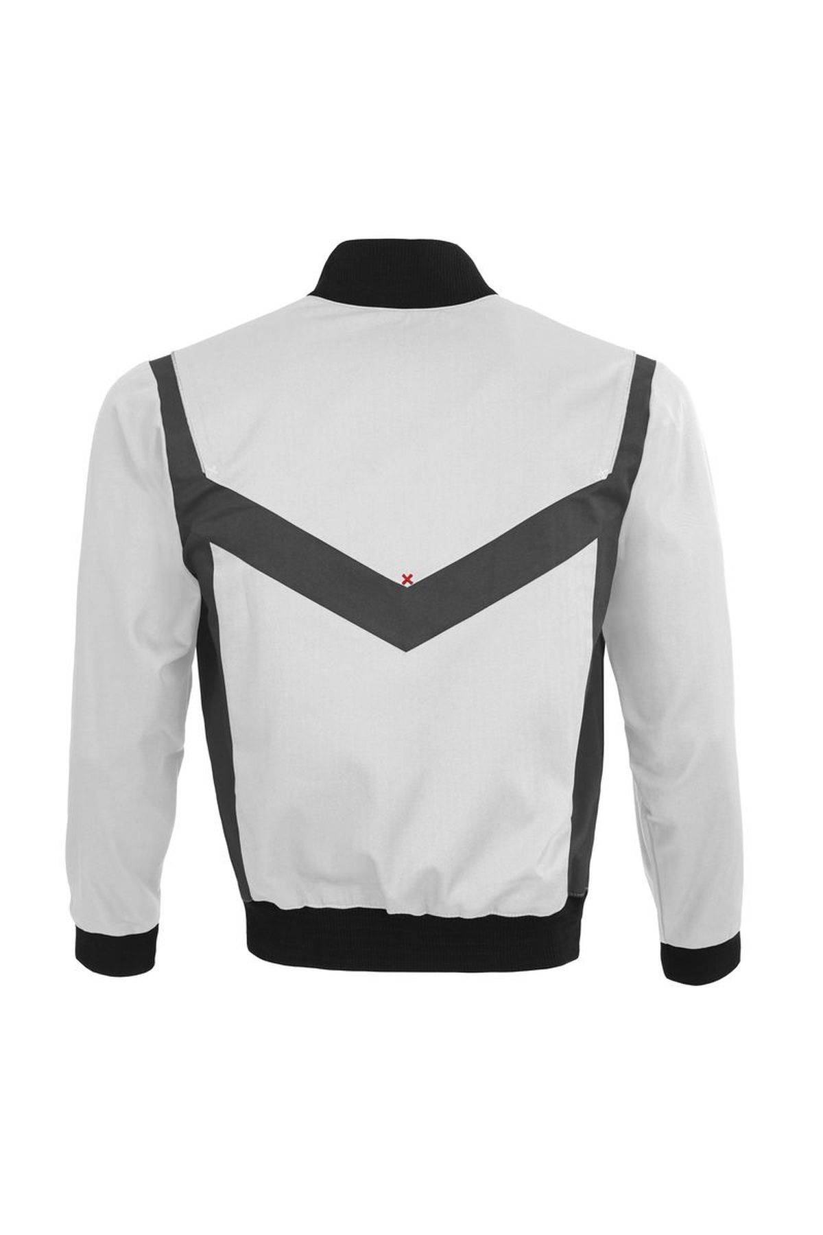 Qualitex Arbeitsjacke 'X-Serie' in weiss/grau, Größe: S - X-trem strapazierfähige Bundjacke - Werkstattjacke