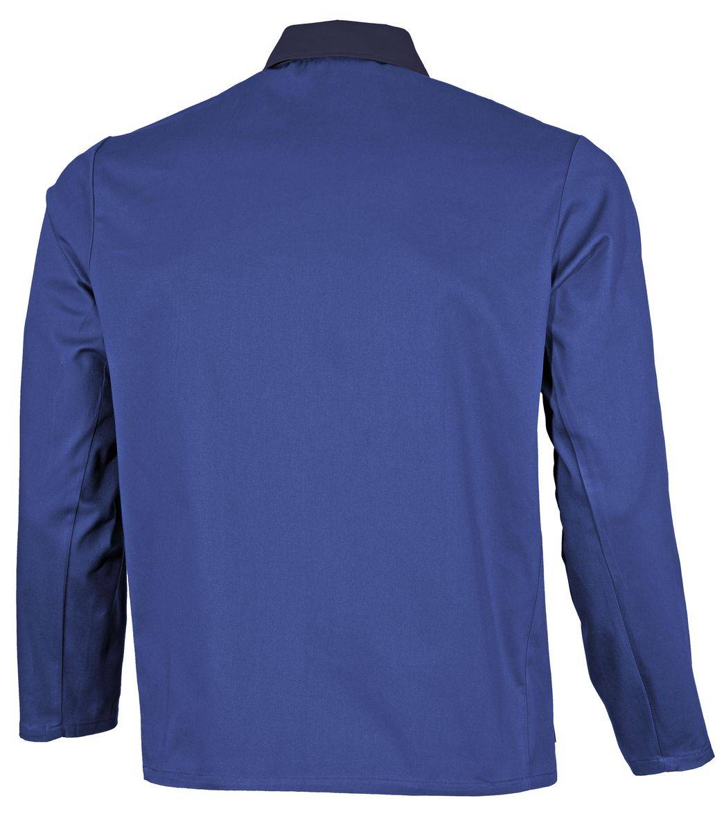 Qualitex Arbeitsjacke 'basic 2-farbig' in kornblau/marine, Größe: 42 - Bundjacke BW 240 g - standard Werkstattjacke