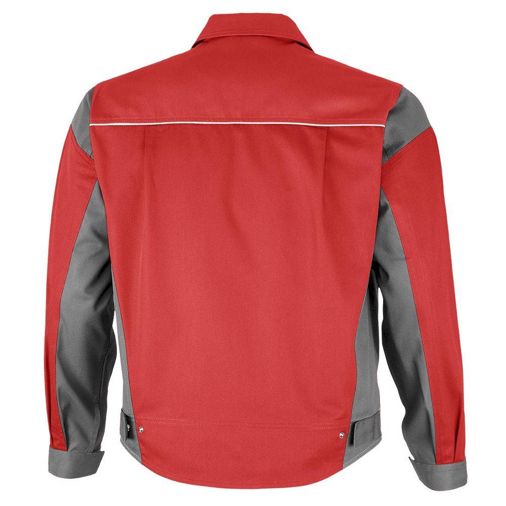 Qualitex Arbeitsjacke 'PRO' in rot/grau, Größe: 64 - Bundjacke MG 245 g - PROfessionals-Werkstattjacke