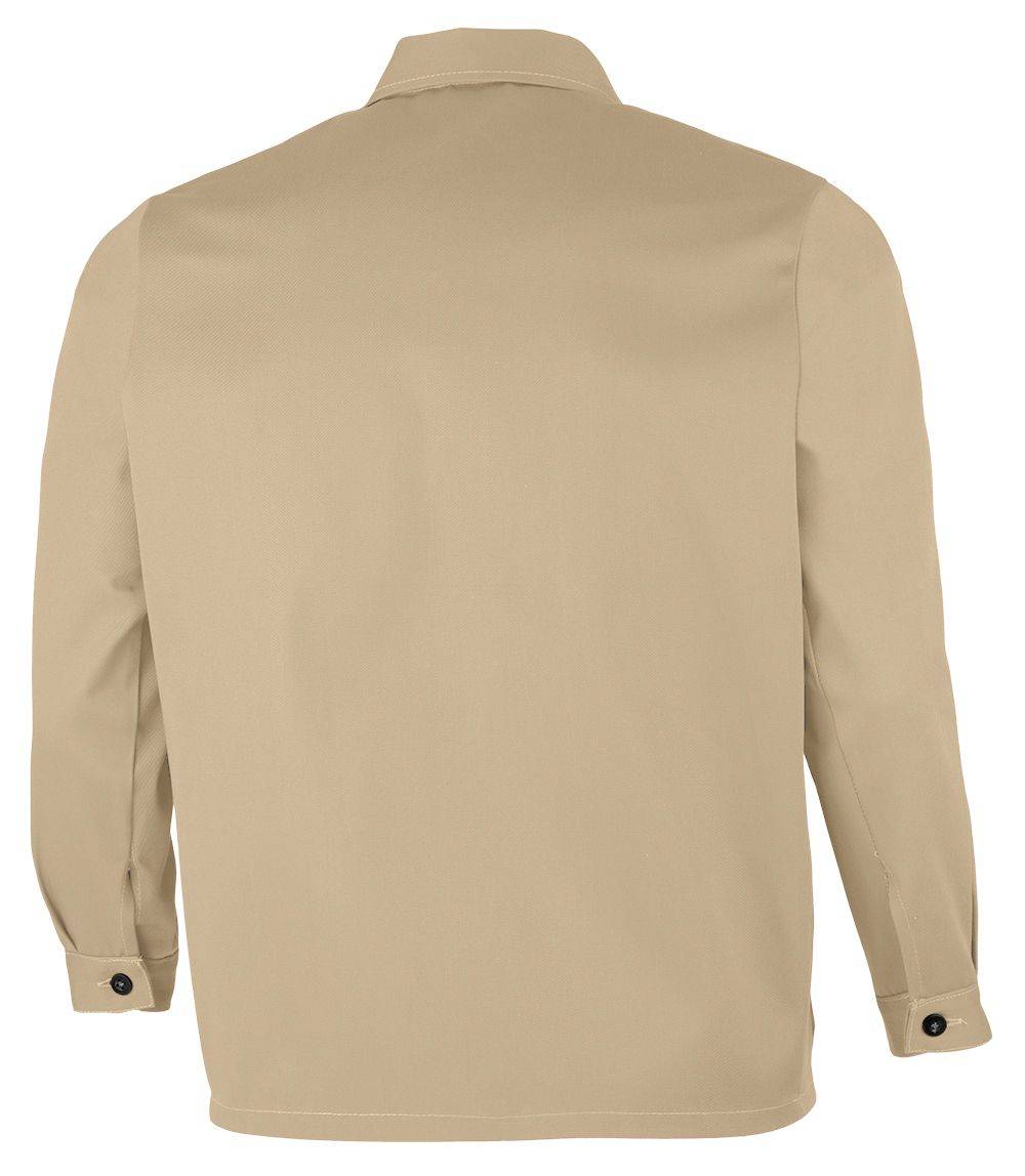 Qualitex Arbeitsjacke 'favorit' in khaki, Größe: 62 - Langjacke BW 320 g strapazierfähige Werkstattjacke