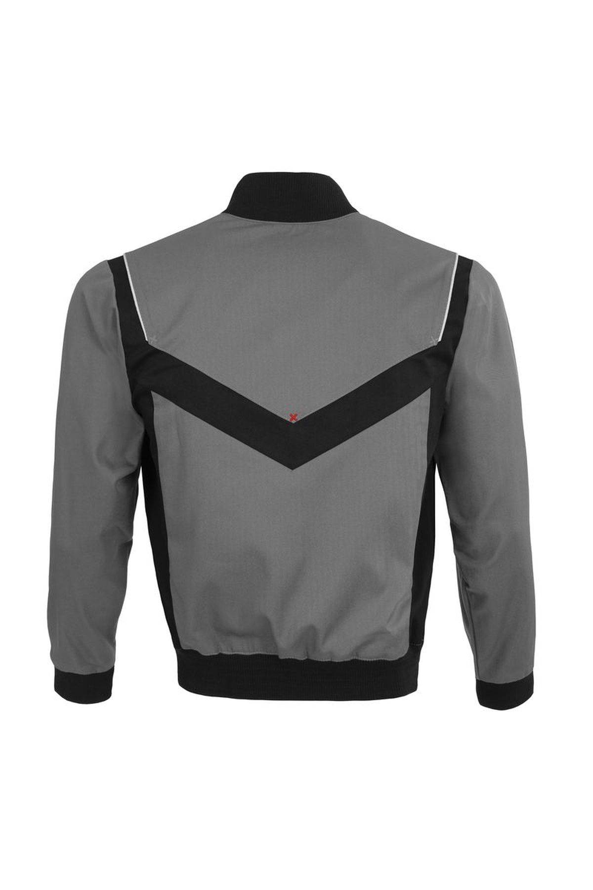 Qualitex Arbeitsjacke 'X-Serie' in grau/schwarz, Größe: 4XL - X-trem strapazierfähige Bundjacke - Werkstattjacke