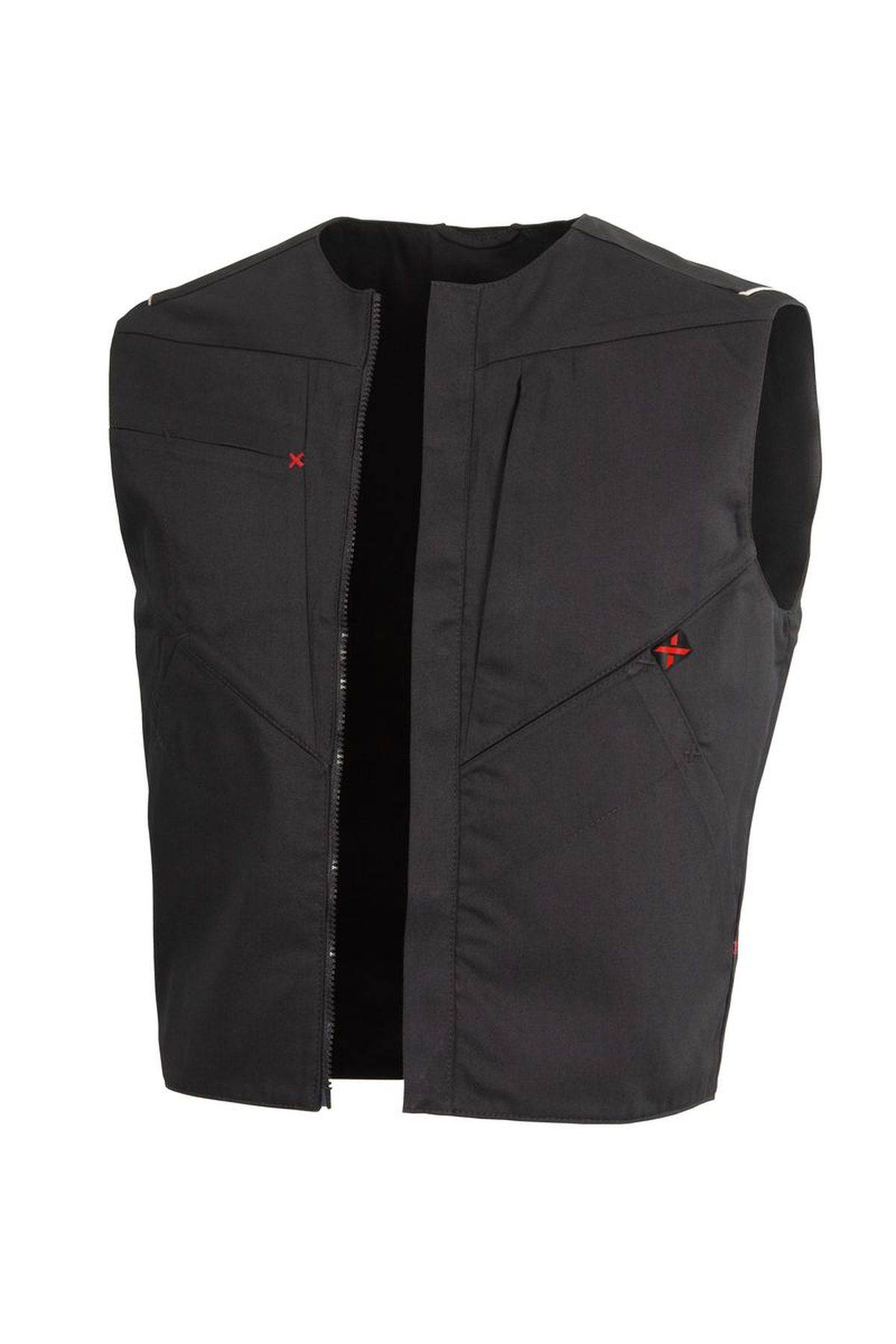 Qualitex Arbeitsjacke 'X-Serie' in schwarz, Größe: L - X-trem strapazierfähige Weste - Werkstattjacke