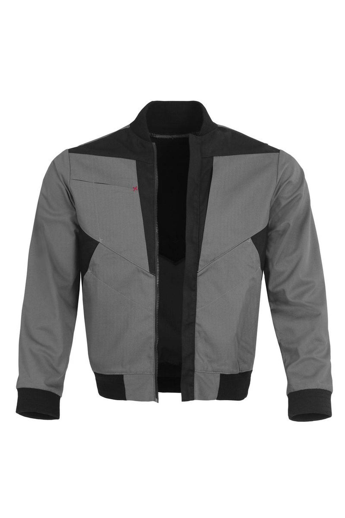 Qualitex Arbeitsjacke 'X-Serie' in grau/schwarz, Größe: M - X-trem strapazierfähige Bundjacke - Werkstattjacke