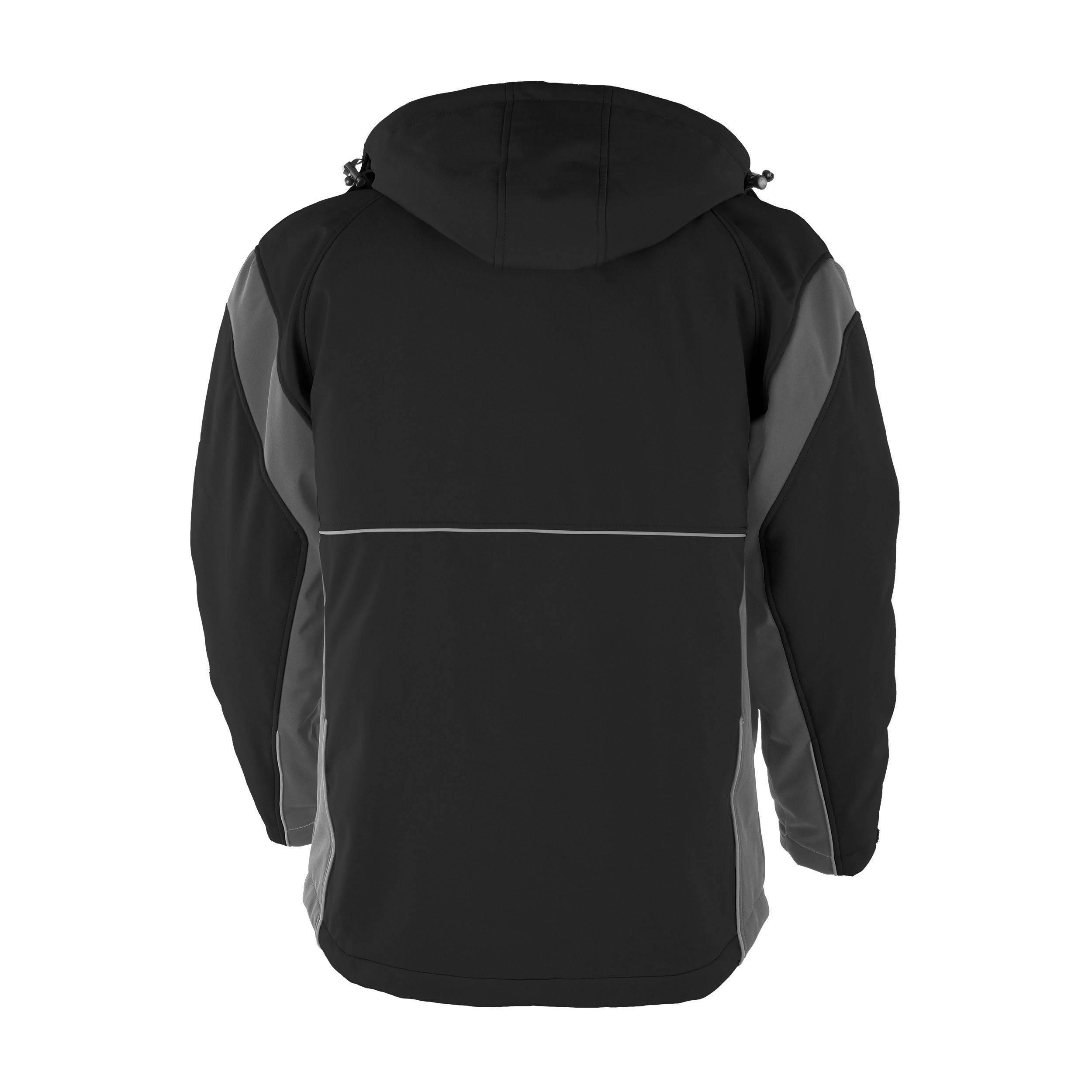 Qualitex Arbeitsjacke 'PRO' in schwarz/grau, Größe: XL - wetterfeste Winterjacke - Softshelljacke