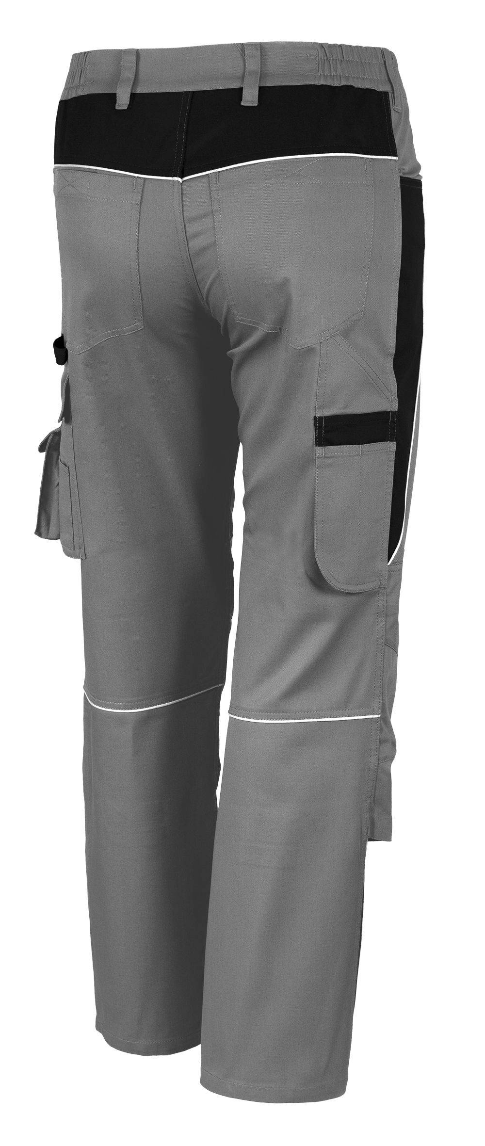 Qualitex Arbeitshose 'PRO' in grau/schwarz, Größe: 98 - Bundhose MG 245 g - PROfessionals-Werkstatthose