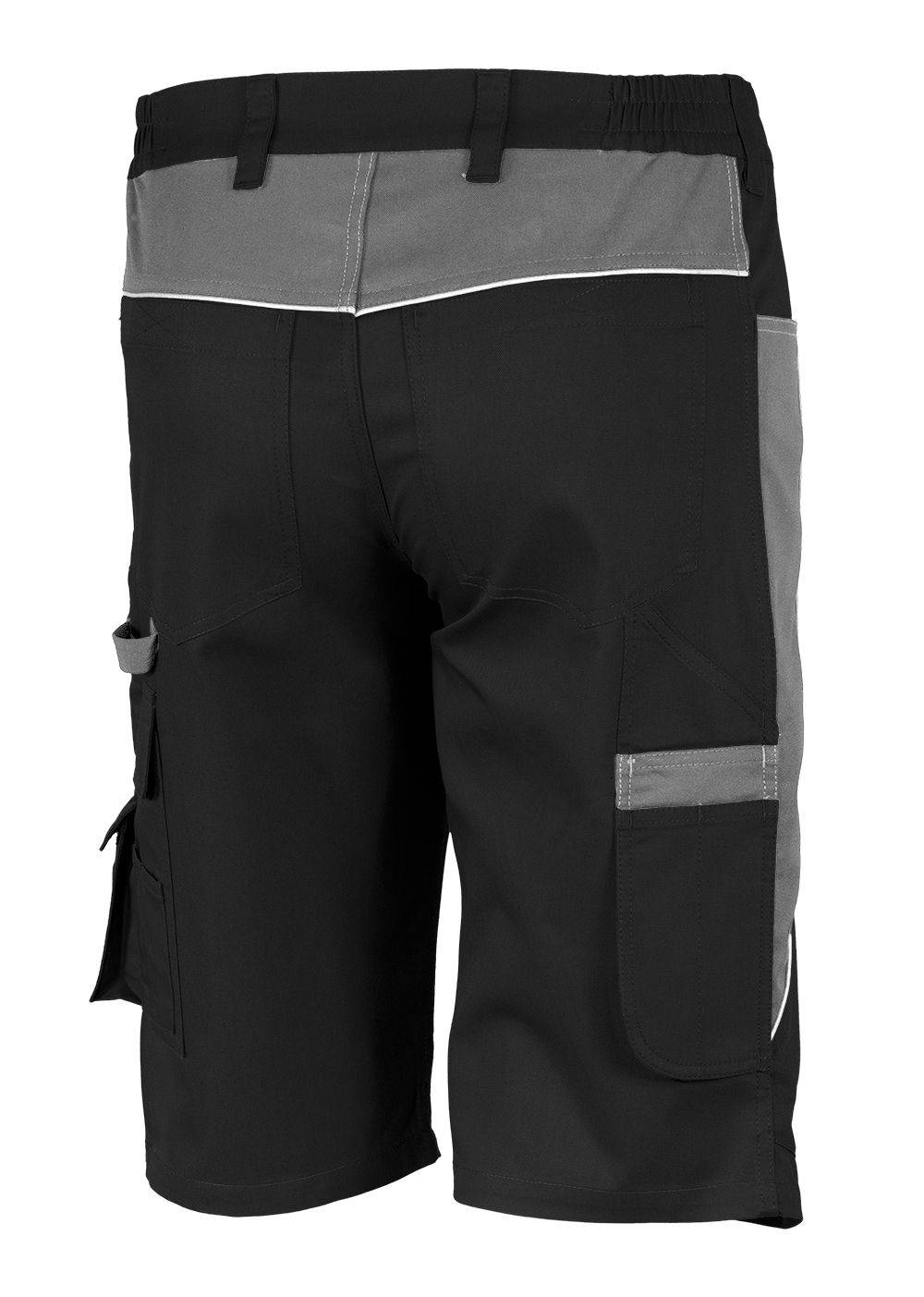 Qualitex Arbeitsshorts 'PRO' in schwarz/grau, Größe: 58 - kurze Arbeitshose MG 245 g - für PROfessionals