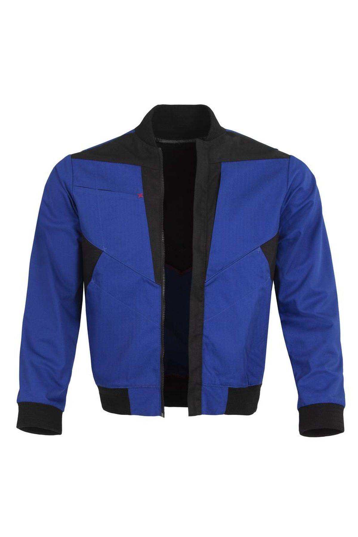 Qualitex Arbeitsjacke 'X-Serie' in kornblau/schwarz, Größe: XL - X-trem strapazierfähige Bundjacke - Werkstattjacke