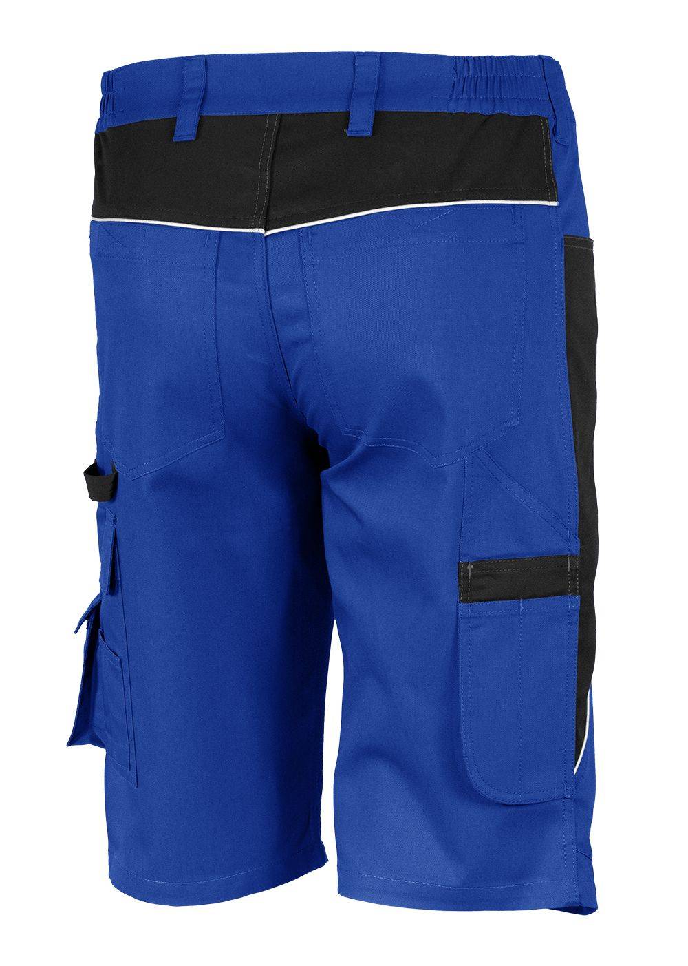 Qualitex Arbeitsshorts 'PRO' in kornblau/schwarz, Größe: 64 - kurze Arbeitshose MG 245 g - für PROfessionals
