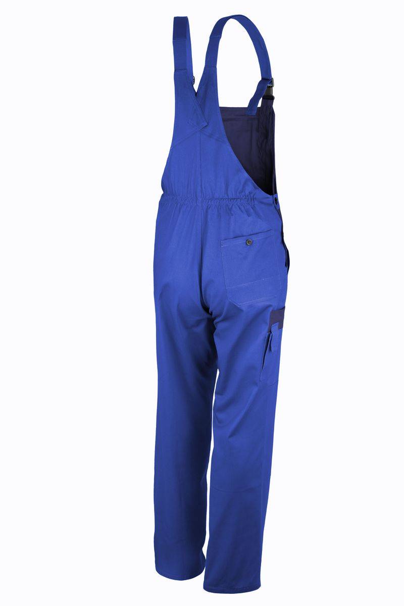 Qualitex Arbeitshose 'basic 2-farbig' in kornblau/marine, Größe: 46 - Latzhose BW 240 g - standard Blaumann