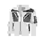 Qualitex Arbeitsjacke 'zweifarbig' in weiß/grau, Größe: M - modische Pilotenjacke - ideale Übergangsjacke