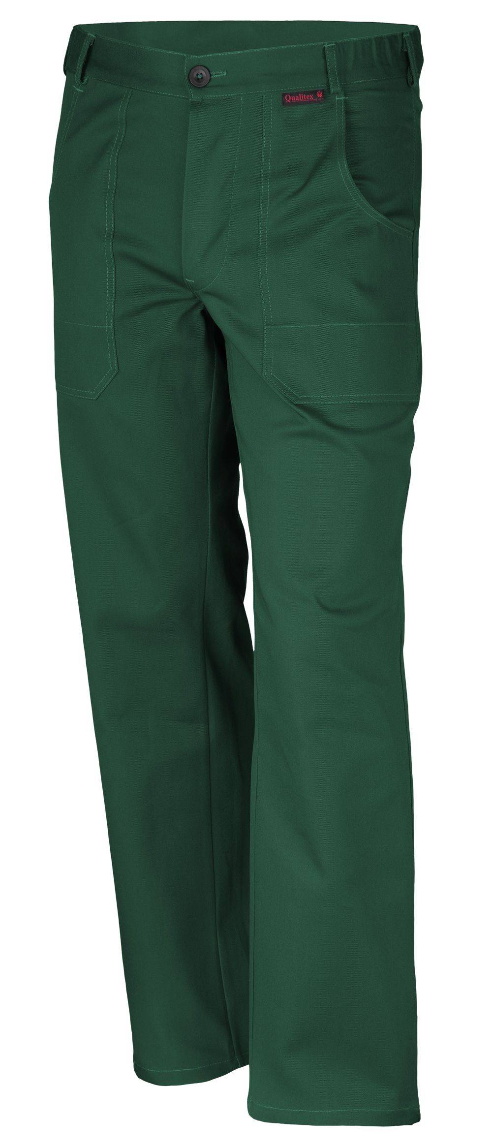 Qualitex Arbeitshose 'favorit' in grün, Größe: 62 - Bundhose BW 320 g - strapazierfähige Werkstatthose