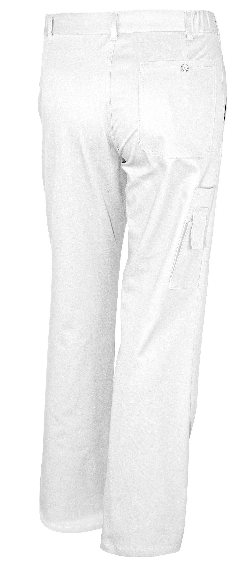 Qualitex Arbeitshose 'basic' in weiß, Größe: 60 - Bundhose BW 240 g - standard Werkstatthose