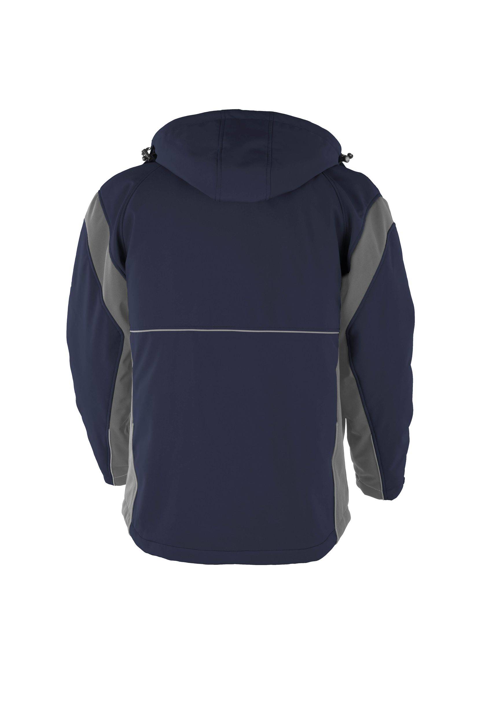 Qualitex Arbeitsjacke 'PRO' in marine/grau, Größe: 5XL - wetterfeste Winterjacke - Softshelljacke