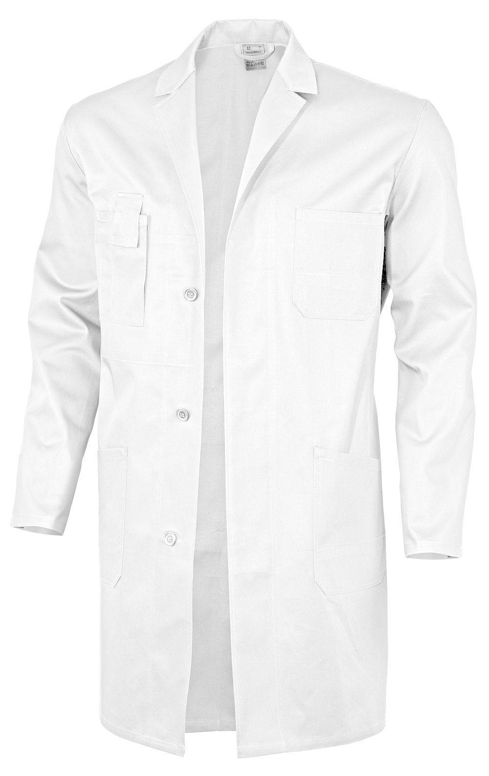 Qualitex Arbeitsjacke 'basic' in weiß, Größe: 60 - Berufsmantel BW 240 g - standard Laborkittel