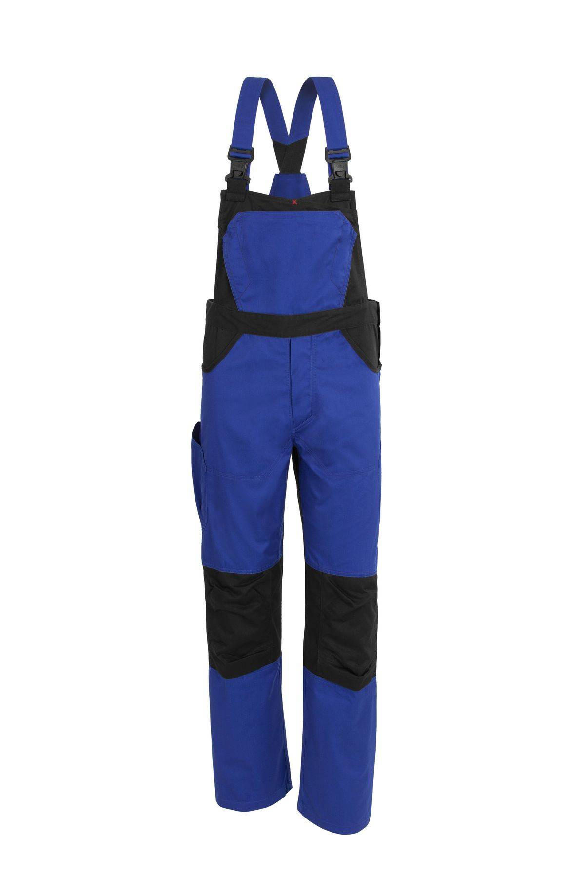Qualitex Arbeitshose 'X-Serie' in kornblau/schwarz, Größe: 44 - X-trem strapazierfähige Latzhose - Blaumann