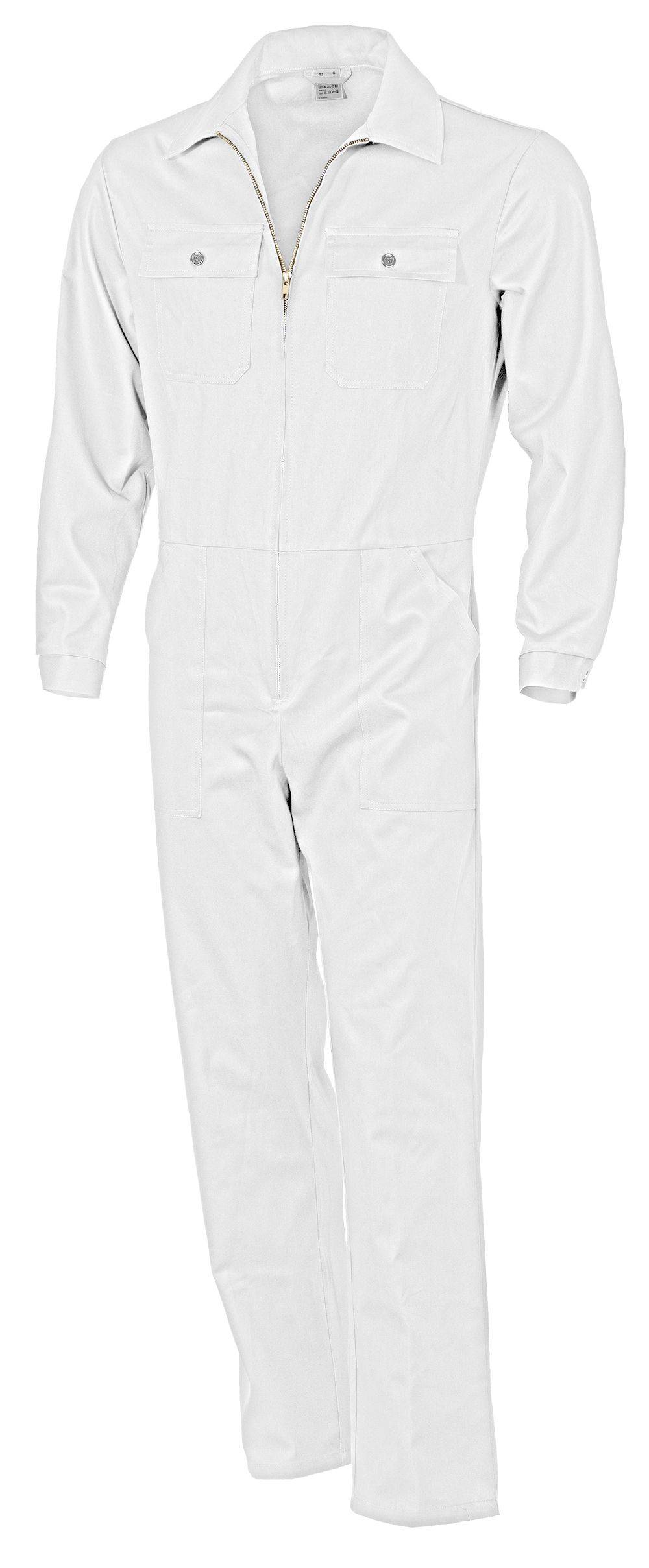 Qualitex Arbeitsoverall 'basic' in weiß, Größe: 42 - Arbeitsoverall BW 240 g - standard Blaumann