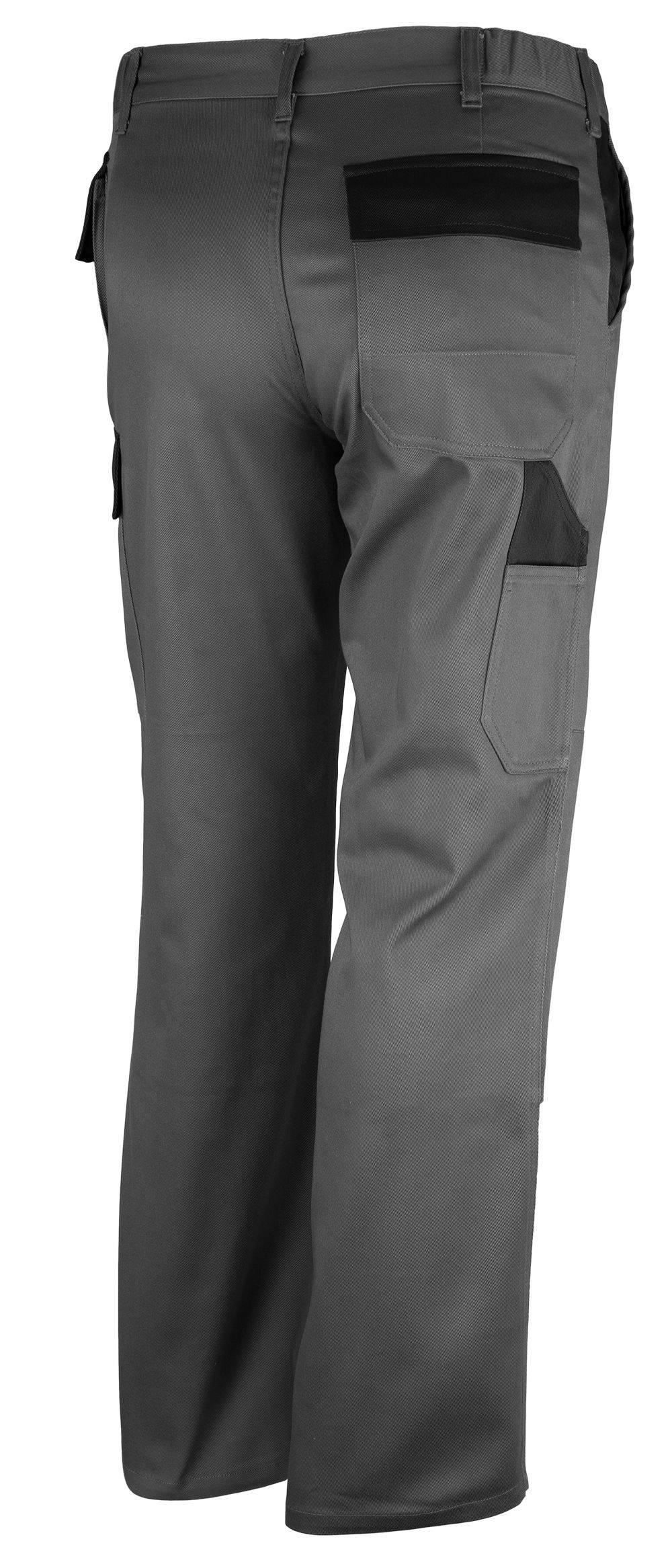 Qualitex Arbeitshose 'image' in mittelgrau/schwarz, Größe: 62 - Bundhose MG 300 g - stylische Werkstatthose