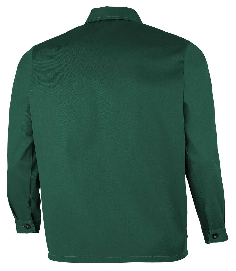 Qualitex Arbeitsjacke 'favorit' in grün, Größe: 42 - Langjacke BW 320 g strapazierfähige Werkstattjacke