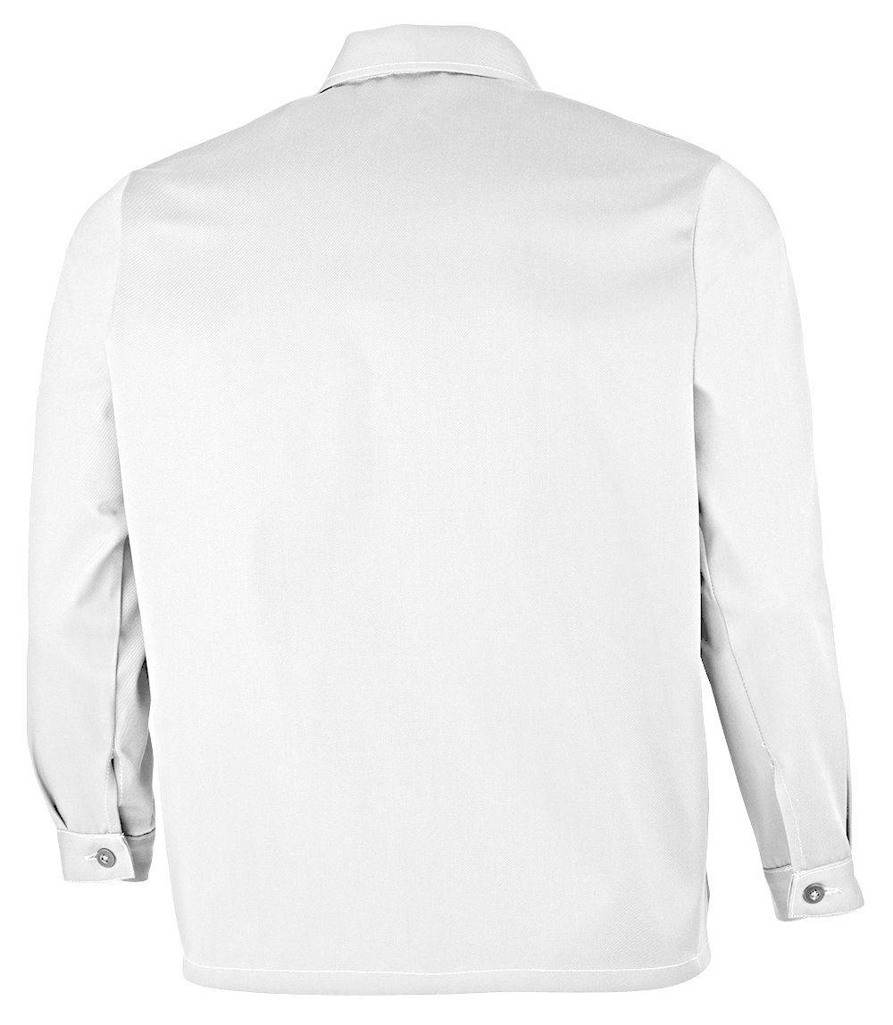 Qualitex Arbeitsjacke 'favorit' in weiß, Größe: 106 - Langjacke BW 320 g strapazierfähige Werkstattjacke