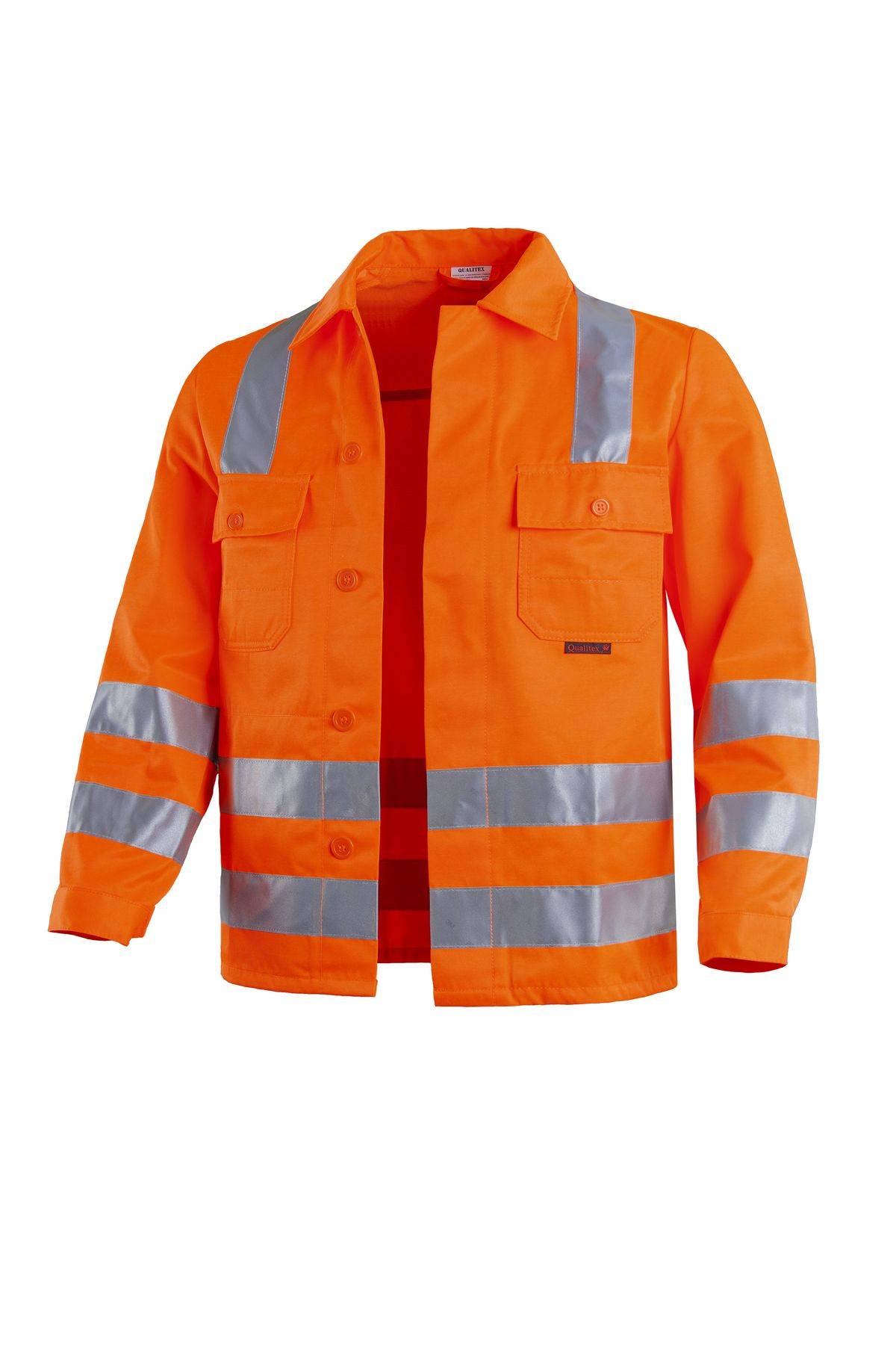 Qualitex Arbeitsjacke 'PRO Warnschutz' in warnorange, Größe: 98 - Bundjacke - Warnschutz Werkstattjacke
