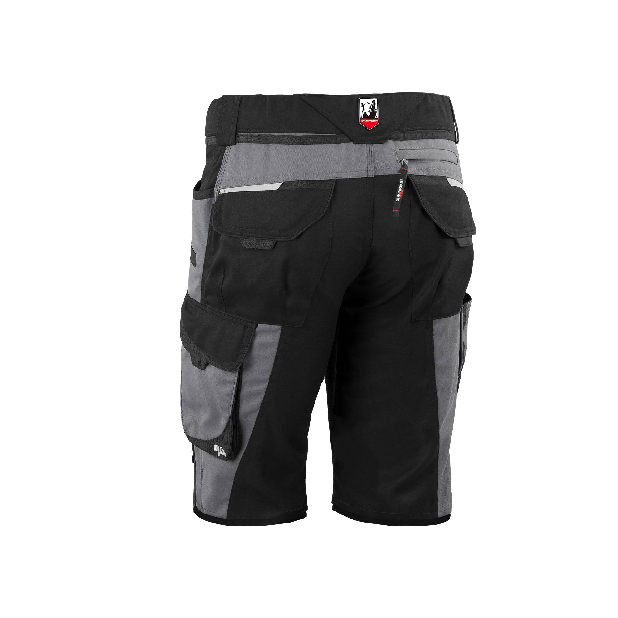 Qualitex Arbeitsshorts 'IRON' in schwarz/grau, Größe: 72 - modern kurze Arbeitshose - funktional-erweiterbar