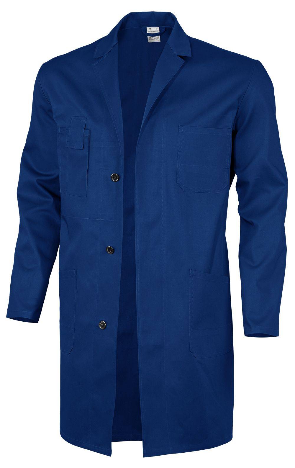 Qualitex Arbeitsjacke 'basic' in kornblau, Größe: 58 - Berufsmantel BW 240 g - standard Laborkittel