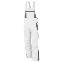 Qualitex Arbeitshose 'PRO' in weiß/grau, Größe: 24 - Latzhose MG 245 g - Blaumann für PROfessionals Qualitex Arbeitshose 'PRO' in weiß/grau, Größe: 24 - Latzhose MG 245 g - Blaumann für PROfessionals