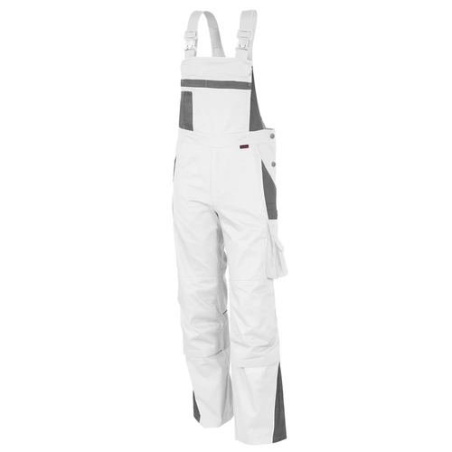 Qualitex Arbeitshose 'PRO' in weiß/grau, Größe: 24 - Latzhose MG 245 g - Blaumann für PROfessionals Qualitex Arbeitshose 'PRO' in weiß/grau, Größe: 24 - Latzhose MG 245 g - Blaumann für PROfessionals