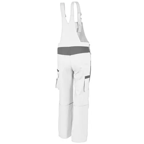 Qualitex Arbeitshose 'PRO' in weiß/grau, Größe: 24 - Latzhose MG 245 g - Blaumann für PROfessionals Qualitex Arbeitshose 'PRO' in weiß/grau, Größe: 24 - Latzhose MG 245 g - Blaumann für PROfessionals