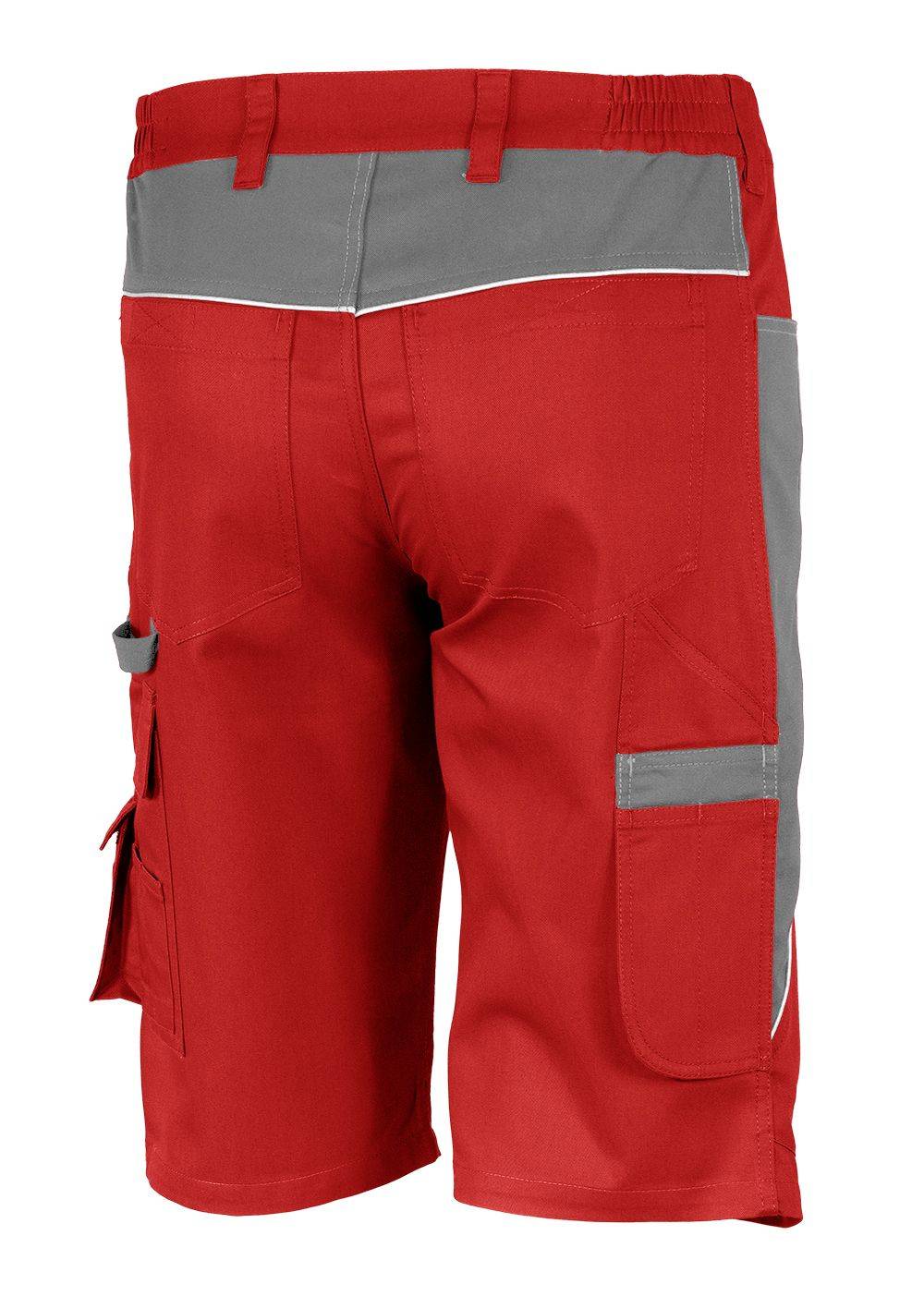 Qualitex Arbeitsshorts 'PRO' in rot/grau, Größe: 58 - kurze Arbeitshose MG 245 g - für PROfessionals