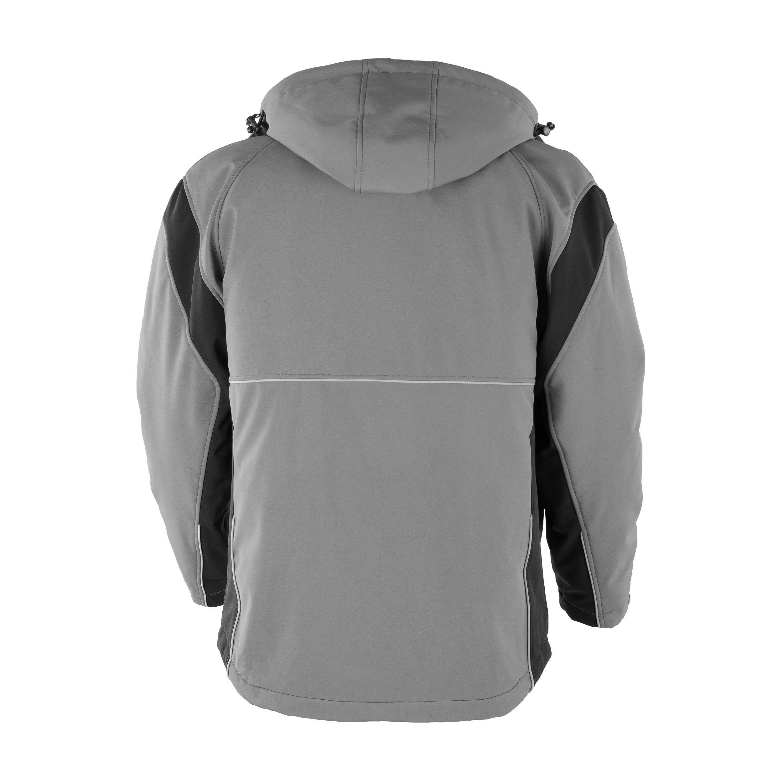 Qualitex Arbeitsjacke 'PRO' in grau/schwarz, Größe: XXL - wetterfeste Winterjacke - Softshelljacke