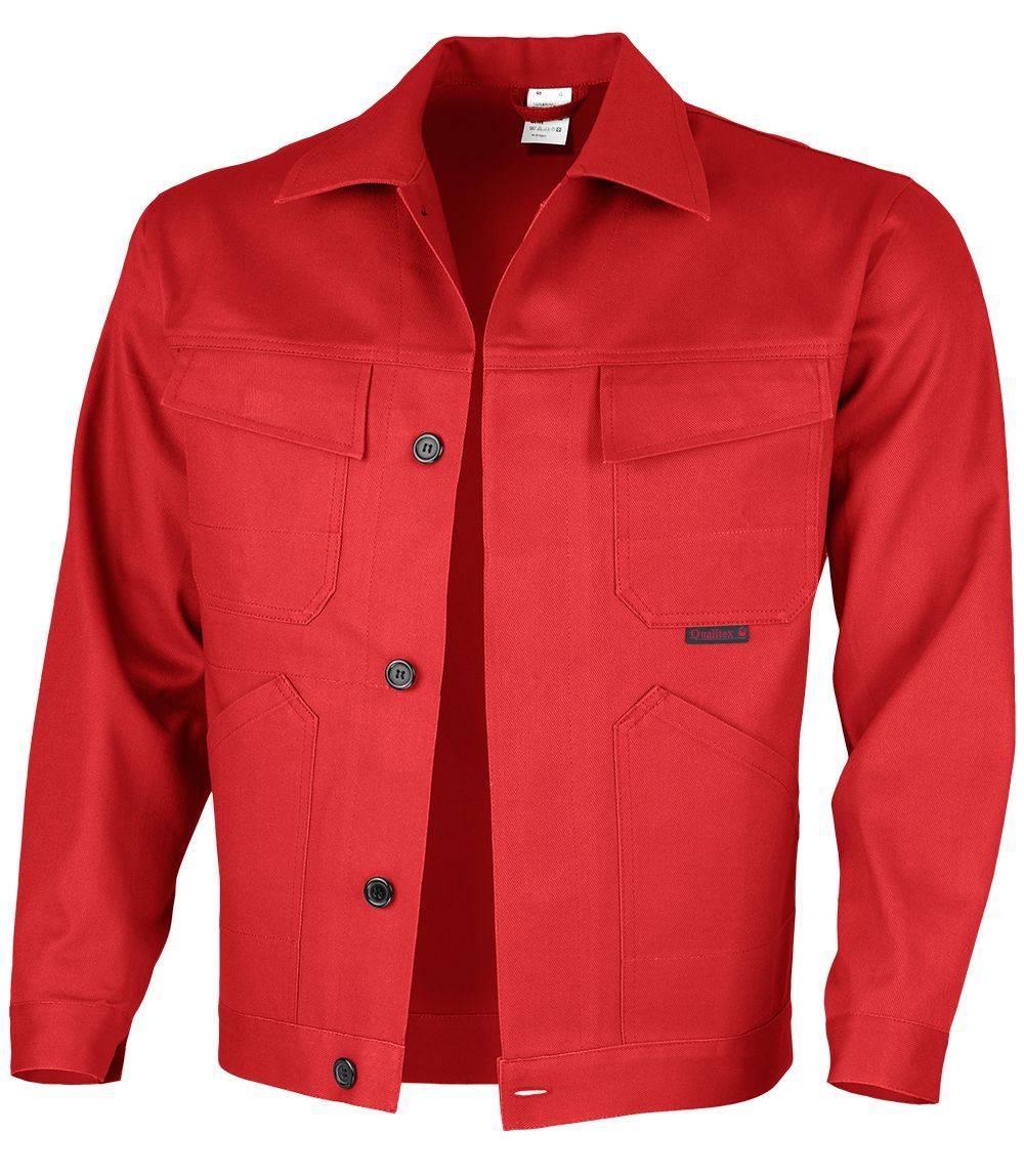 Qualitex Arbeitsjacke 'classic' in rot, Größe: 58 - Bundjacke BW 270 g - klassische Werkstattjacke