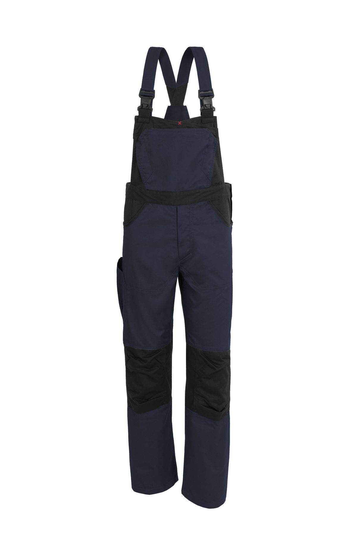 Qualitex Arbeitshose 'X-Serie' in marine/schwarz, Größe: 90 - X-trem strapazierfähige Latzhose - Blaumann