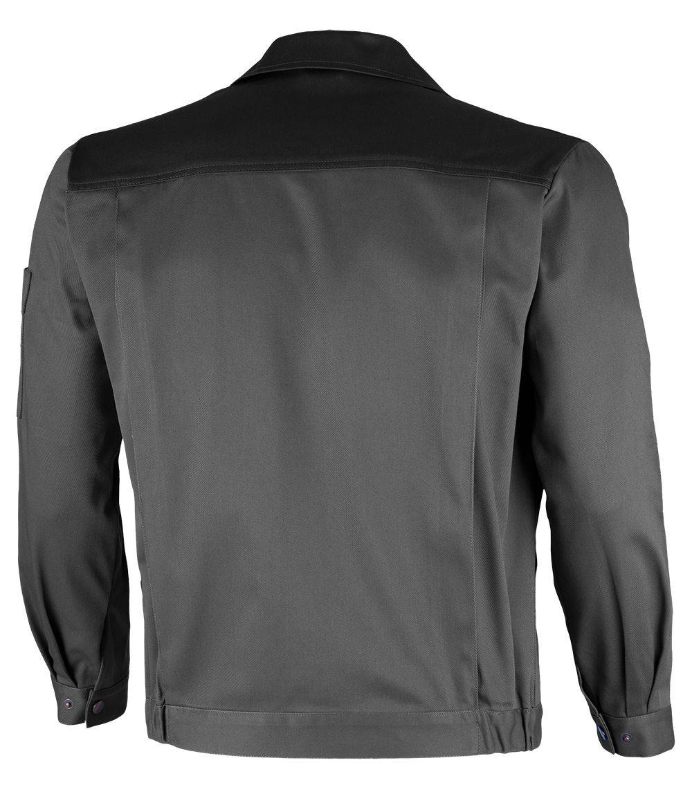 Qualitex Arbeitsjacke 'image' in mittelgrau/schwarz, Größe: 58 - Bundjacke MG 300 g - stylische Werkstattjacke