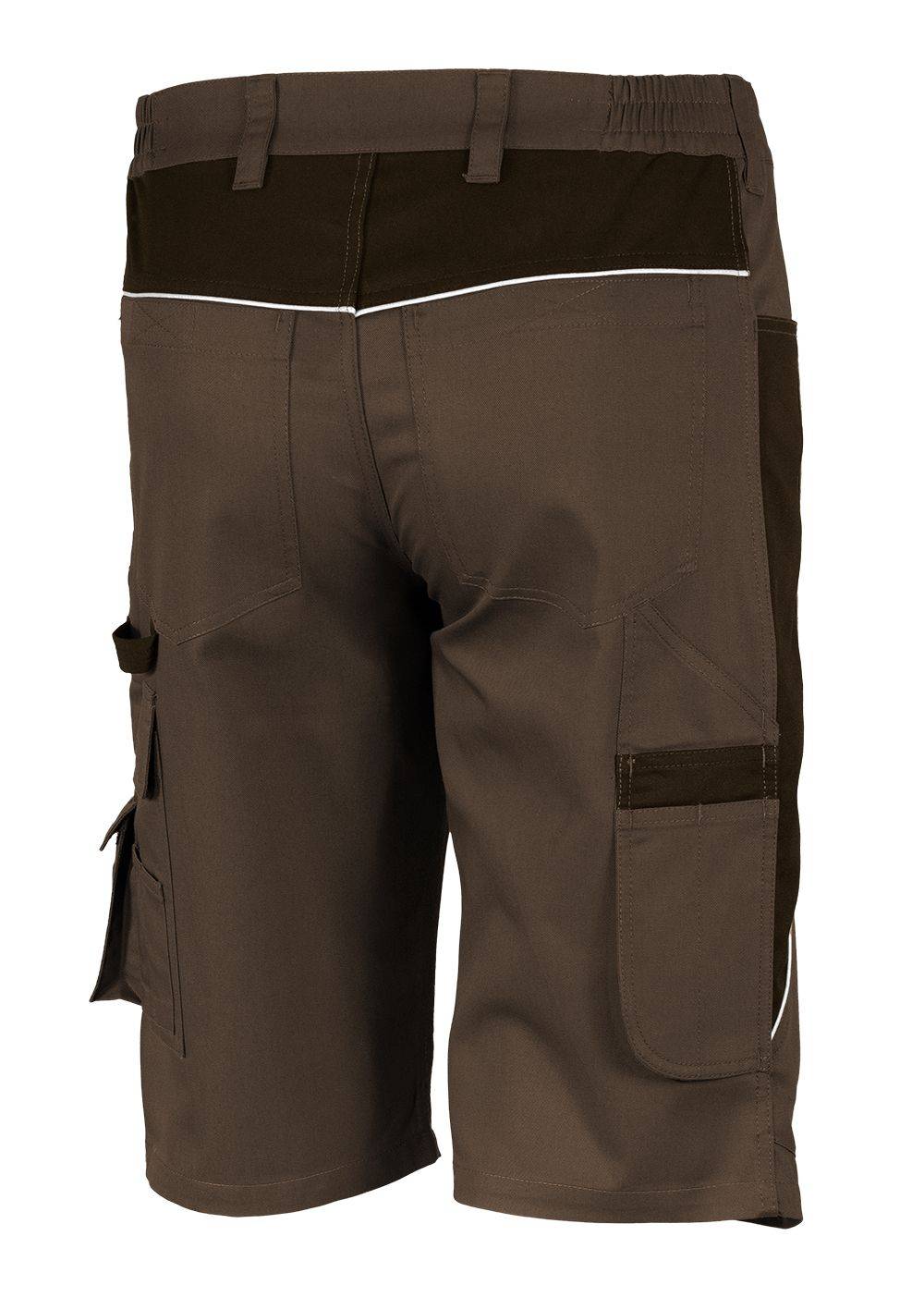 Qualitex Arbeitsshorts 'PRO' in haselnuss/kastanie, Größe: 50 - kurze Arbeitshose MG 245 g - für PROfessionals