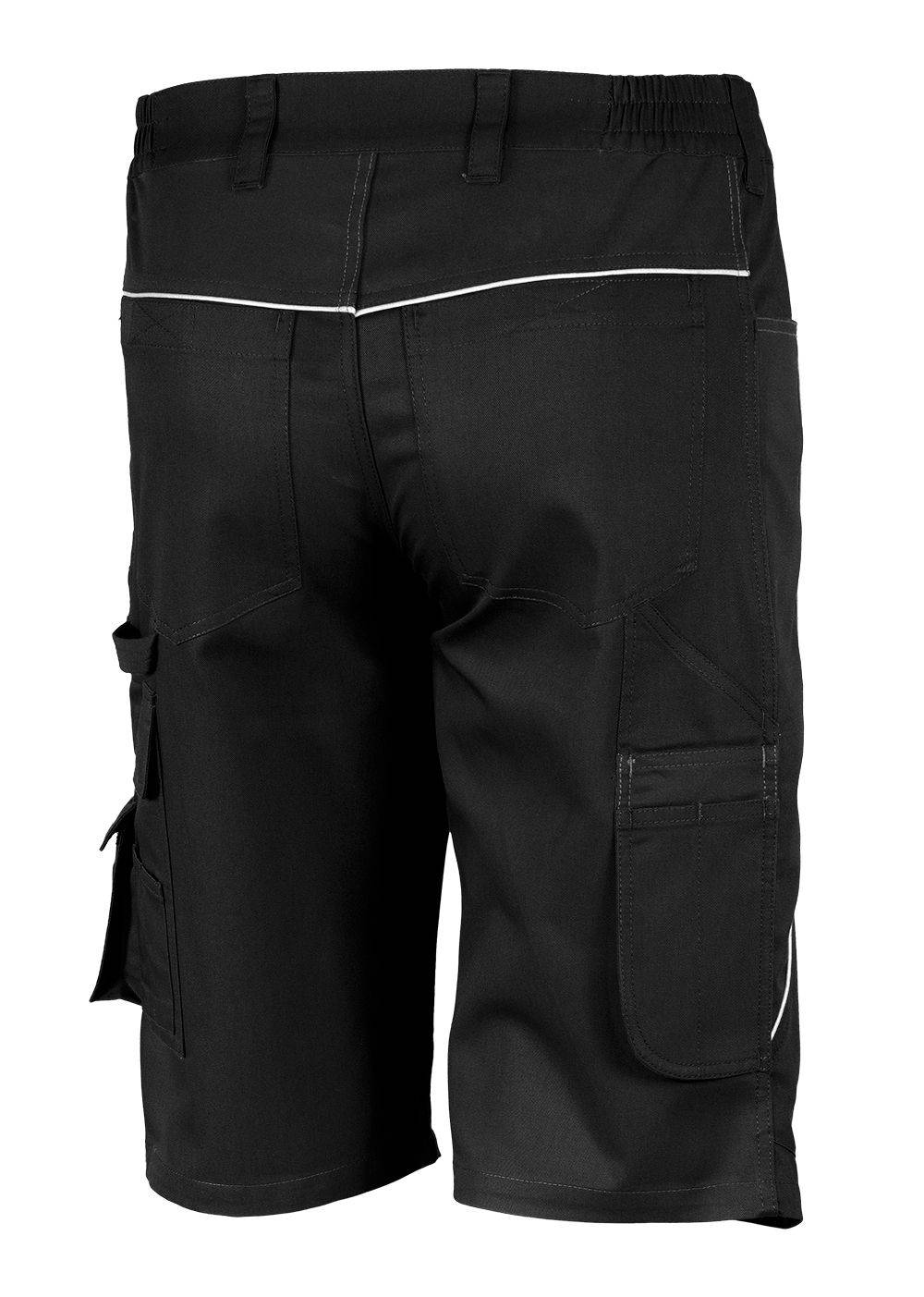 Qualitex Arbeitsshorts 'PRO' in schwarz, Größe: 52 - kurze Arbeitshose MG 245 g - für PROfessionals