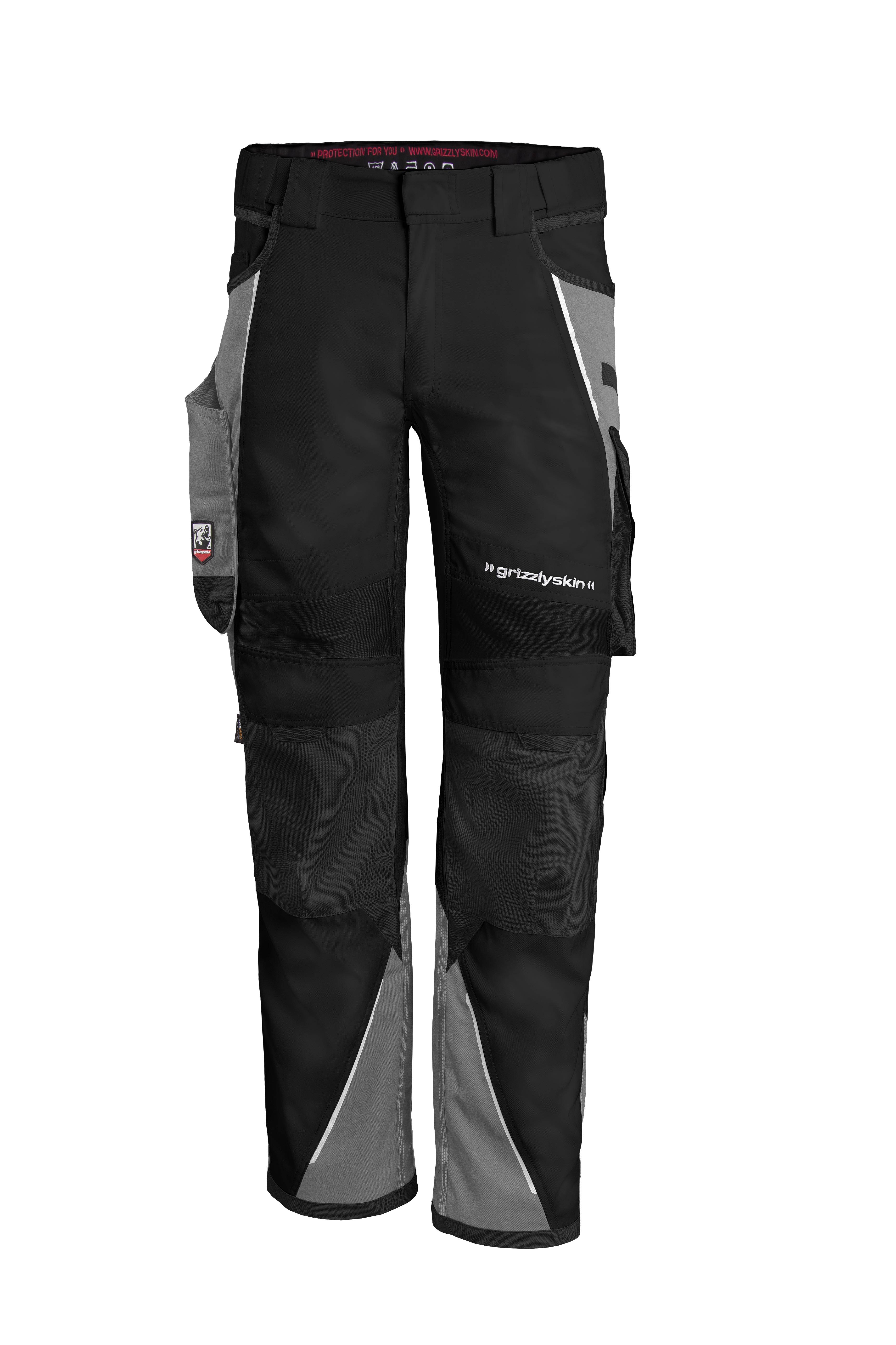 Qualitex Arbeitshose 'IRON' in schwarz/grau, Größe: 118 - moderne Bundhose - funktionale Werkstatthose