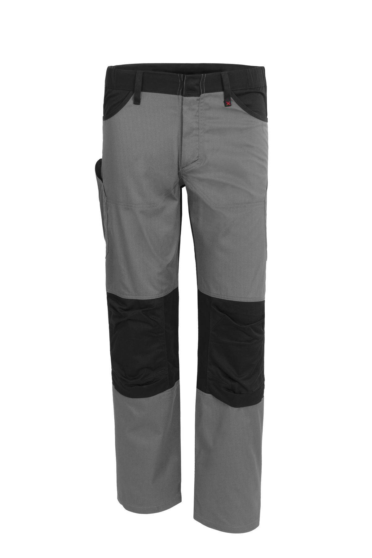 Qualitex Arbeitshose 'X-Serie' in grau/schwarz, Größe: 52 - X-trem strapazierfähige Bundhose - Werkstatthose